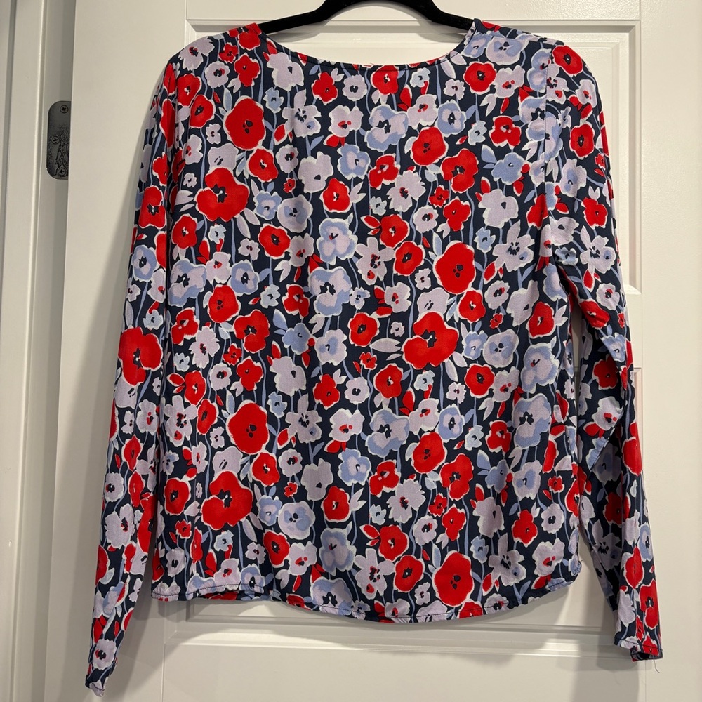 Vila‎ Long Sleeve Dressy Floral Blouse Womens EU Sz 34 100% Lenzing Cool Season - Picture 2 of 9